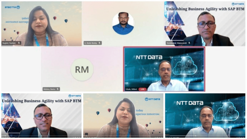 A collage of people on Unleashing Business Agility with SAP BTM